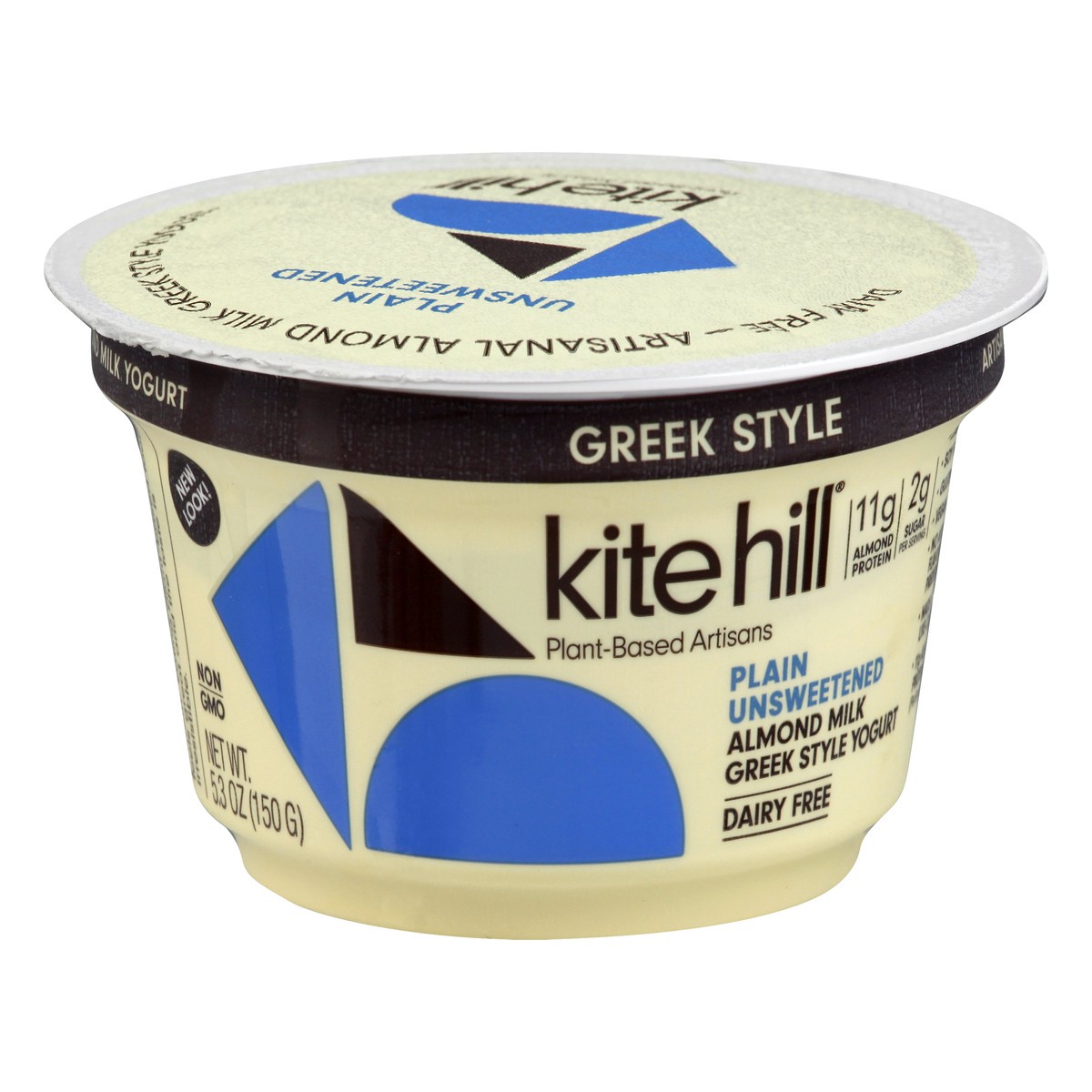 slide 2 of 6, Kite Hill Greek Style Plain Unsweetened Artisan Almond Milk Yogurt, 5.3 oz