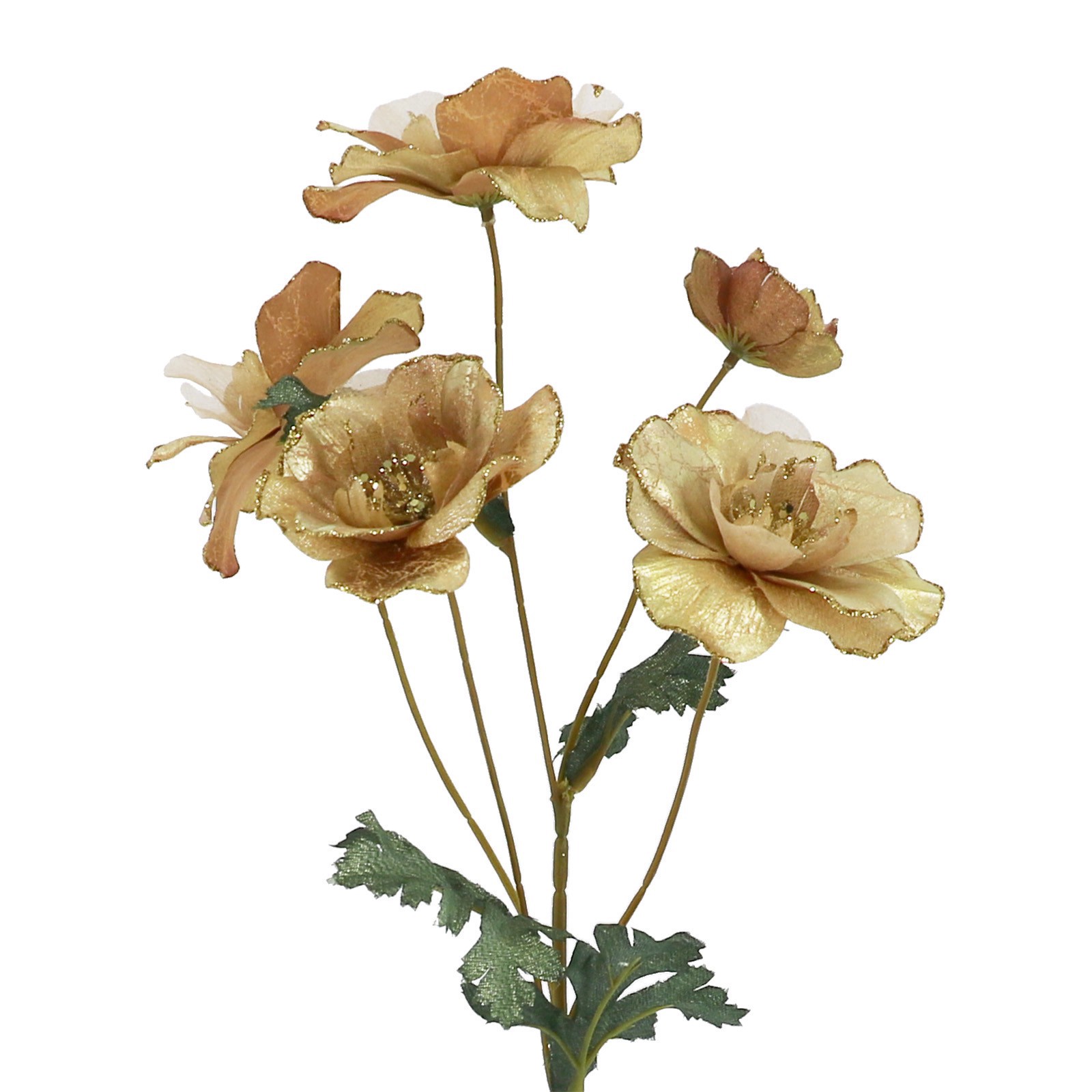 slide 2 of 2, 25" Gold Glitter Ranunculus Stem By Ashland, 8 in x 7 in x 25 in