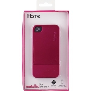 slide 1 of 1, iHome Pink Metallic Case For Iphone 4, 1 ct