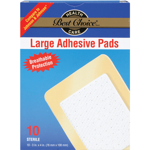 slide 1 of 1, Best Choice Adhesive Pads, 10 ct