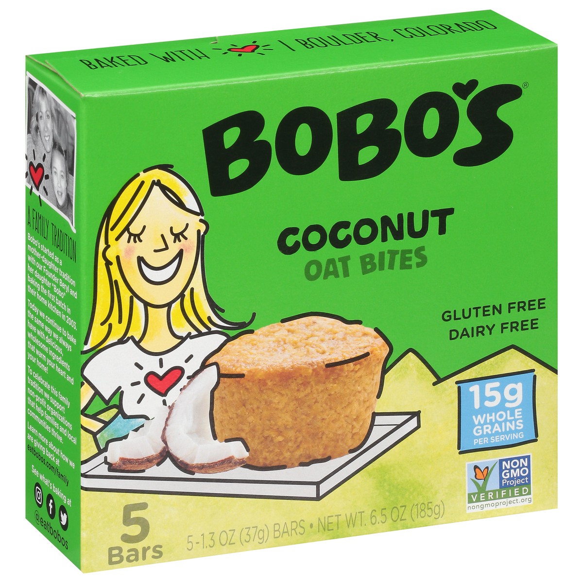 slide 2 of 9, Bobo's Coconut Oat Bites 5 - 1.3 oz Bites, 5 ct