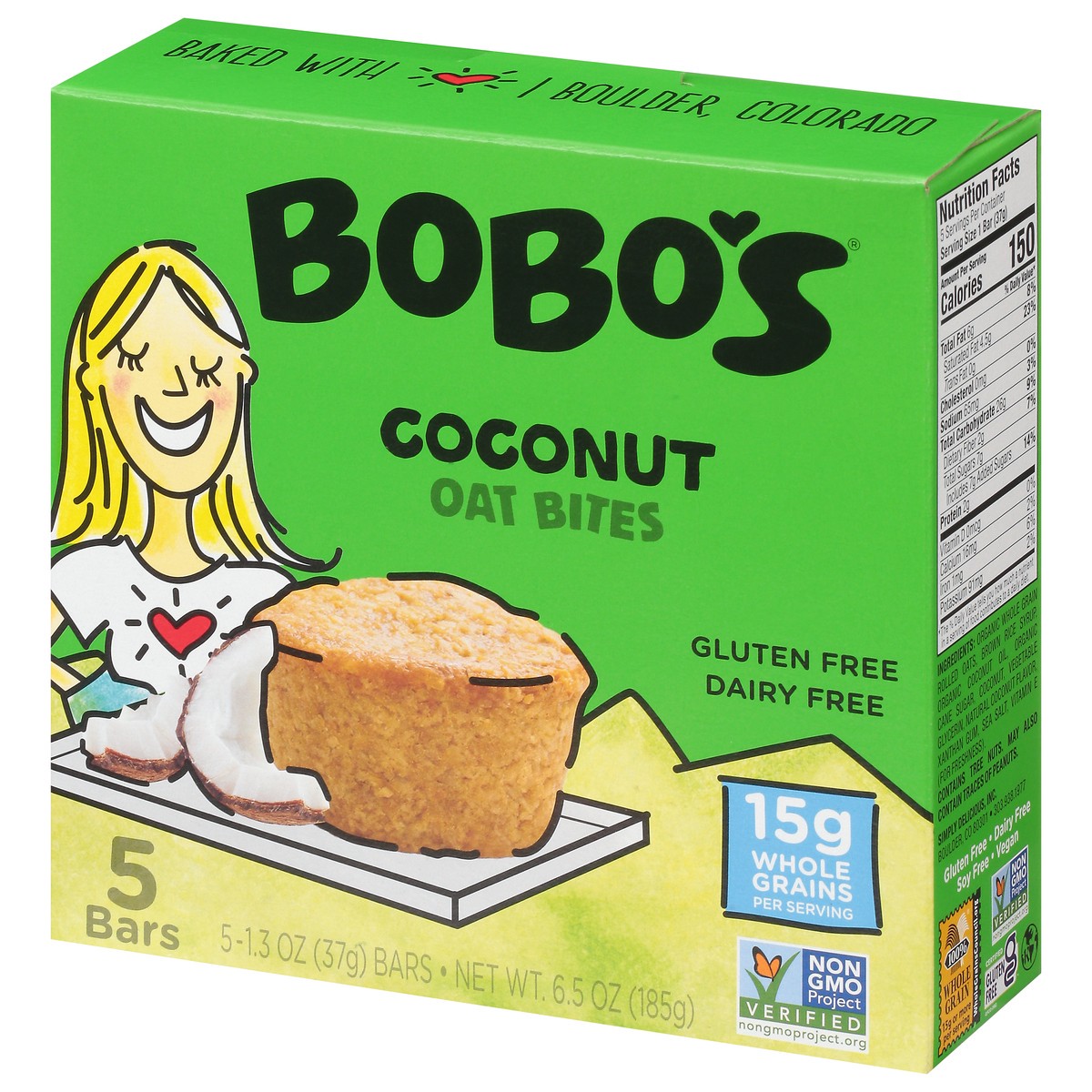 slide 8 of 9, Bobo's Coconut Oat Bites 5 - 1.3 oz Bites, 5 ct