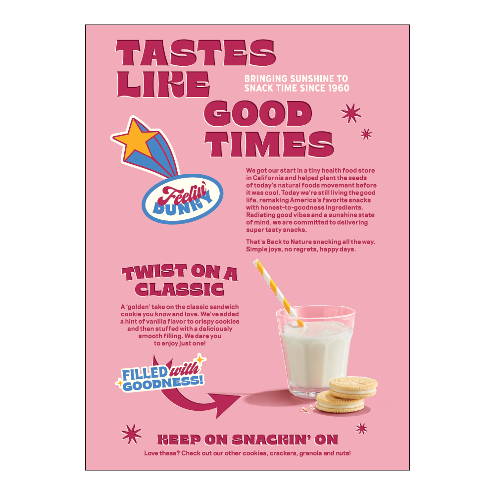 slide 2 of 4, Back to Nature® Golden Creme Sandwich Cookies, 8.25 oz