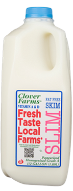 slide 1 of 1, Clover Farms Skim Milk Plastic, 64 fl oz