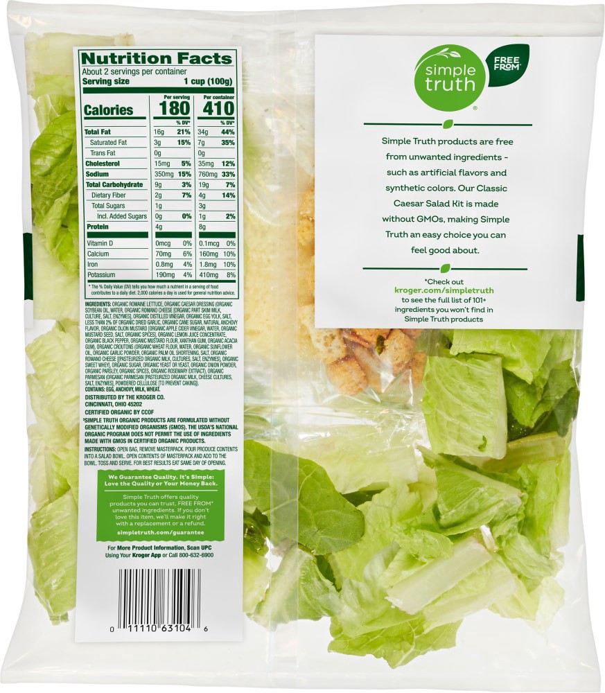 slide 2 of 2, Simple Truth Organic Classic Caesar Salad Kit, 7.8 oz