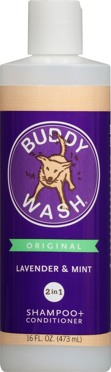 slide 3 of 9, Buddy Grooming Wash 2 in 1 Dog Shampoo, Lavender & Mint, 16 oz. Bottle, 16 oz