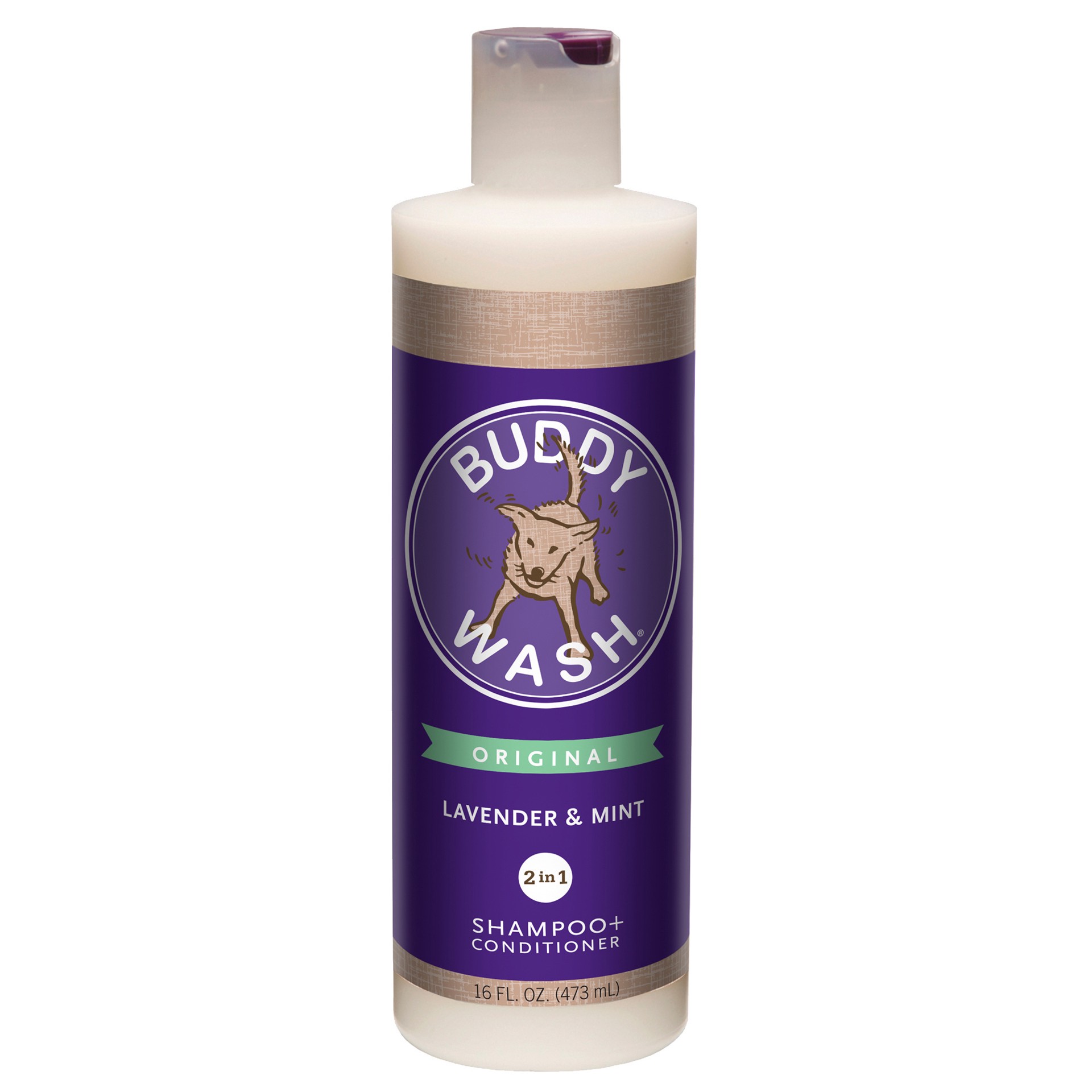 slide 1 of 9, Buddy Grooming Wash 2 in 1 Dog Shampoo, Lavender & Mint, 16 oz. Bottle, 16 oz