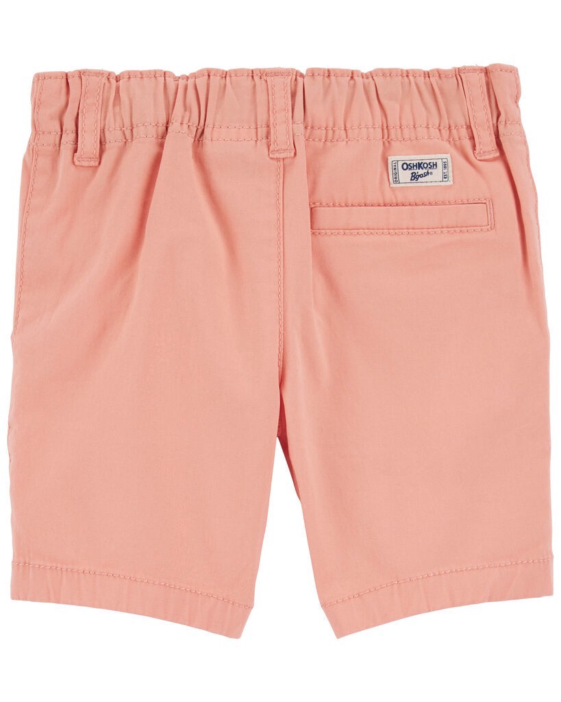 slide 2 of 2, Oshkosh Baby Stretch Chino Short Salmon 12M, 1 ct