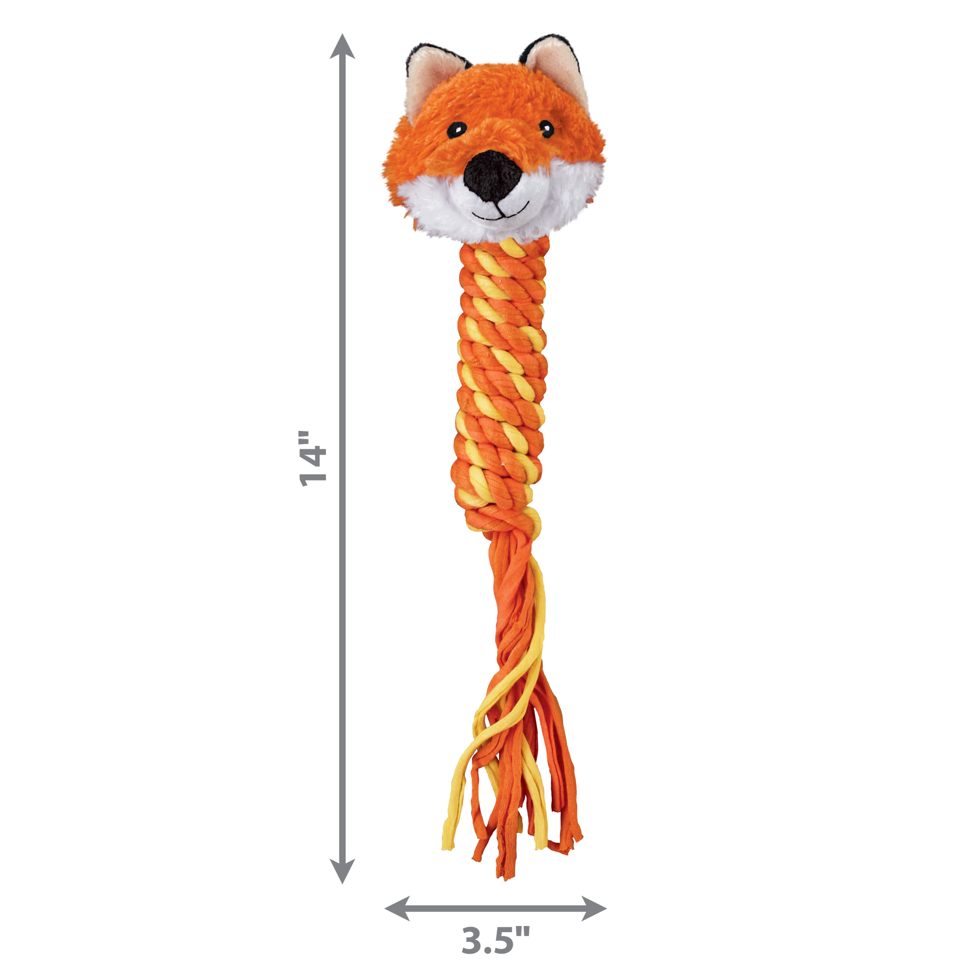 slide 2 of 4, KONG Winder Medium Fox Dog Toy, MED