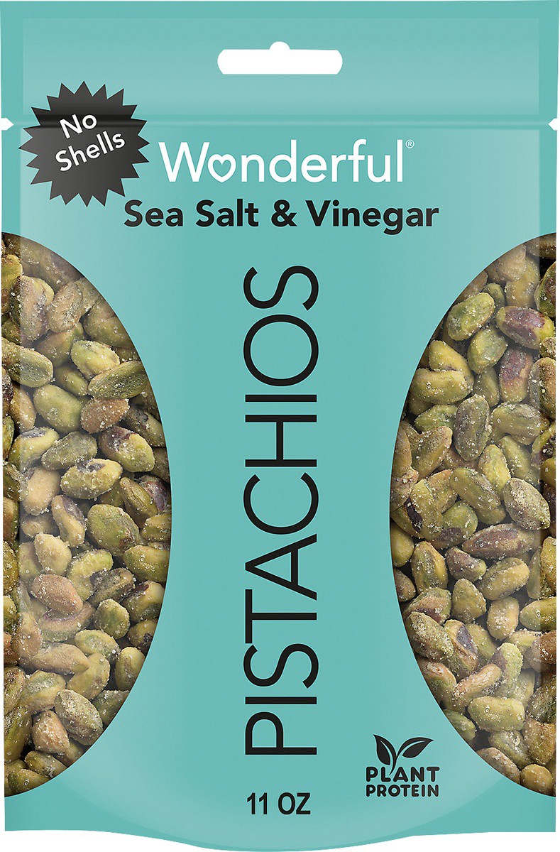 slide 3 of 3, Wonderful Pistachios No Shells Sea Salt & Vinegar Nuts, 11 Ounce Bag, 11 oz