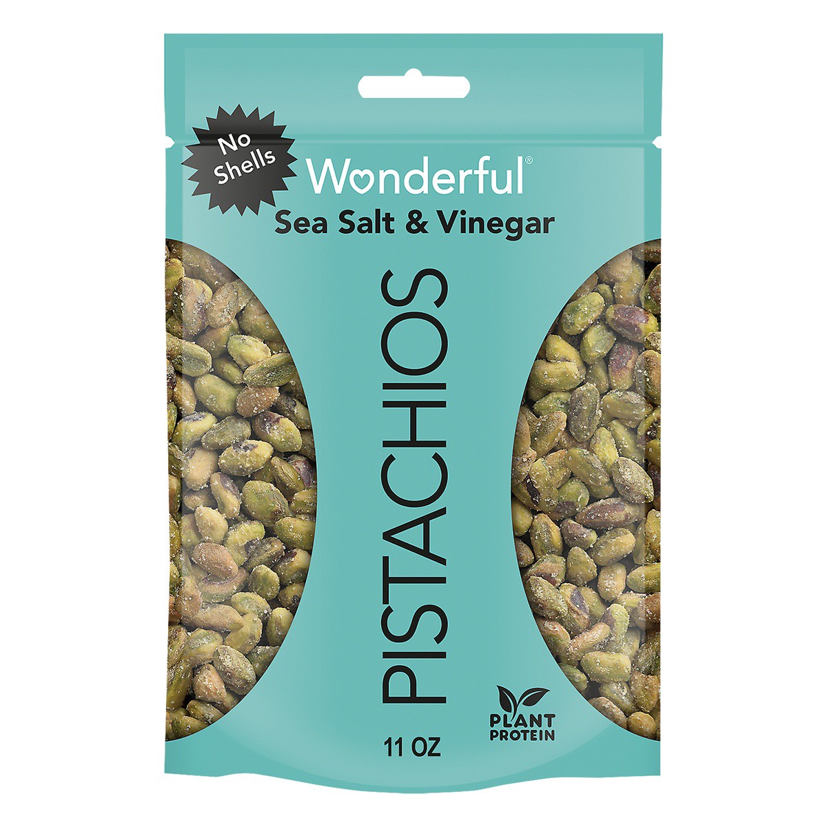 slide 1 of 3, Wonderful Pistachios No Shells Sea Salt & Vinegar Nuts, 11 Ounce Bag, 11 oz
