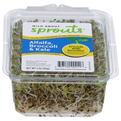 Wild About Sprouts Alfalfa Broccoli Kale 3 Oz