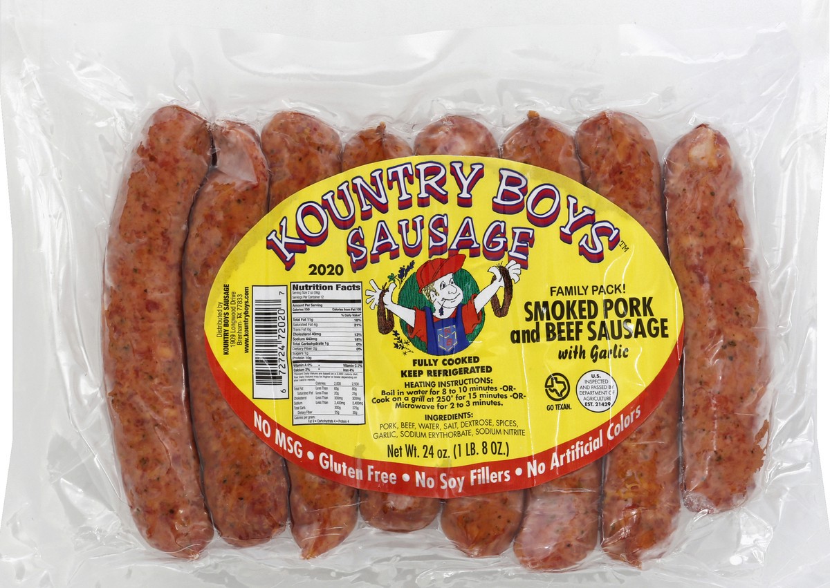 slide 4 of 5, Kountry Boys Sausage 24 oz, 24 oz