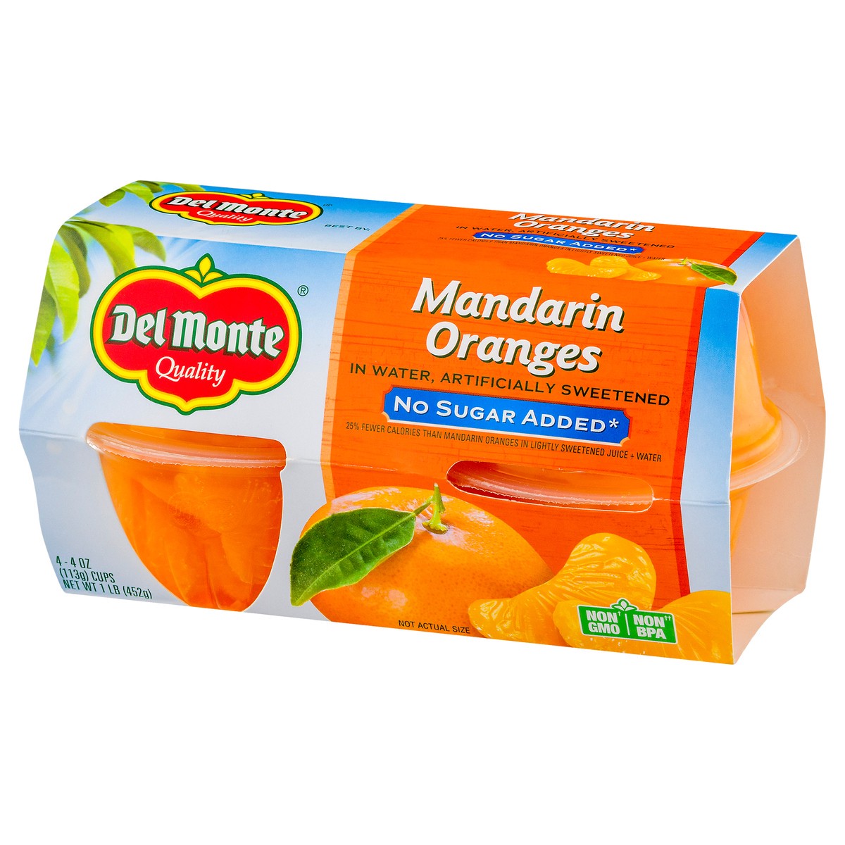 slide 3 of 11, Del Monte No Sugar Added Mandarin Oranges 4 ea, 4 ct
