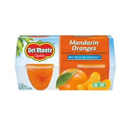 Del Monte No Sugar Added Mandarin Oranges In Naturally Sweetened Water Fruit Cups