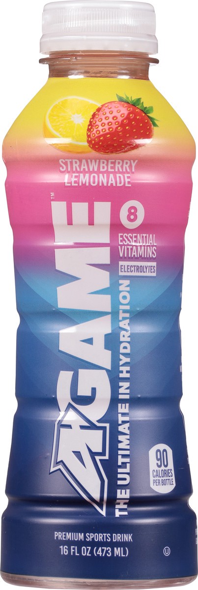 slide 2 of 9, A-Game Premium Strawberry Lemonade Hydration Beverage 16.9 fl oz, 16 oz