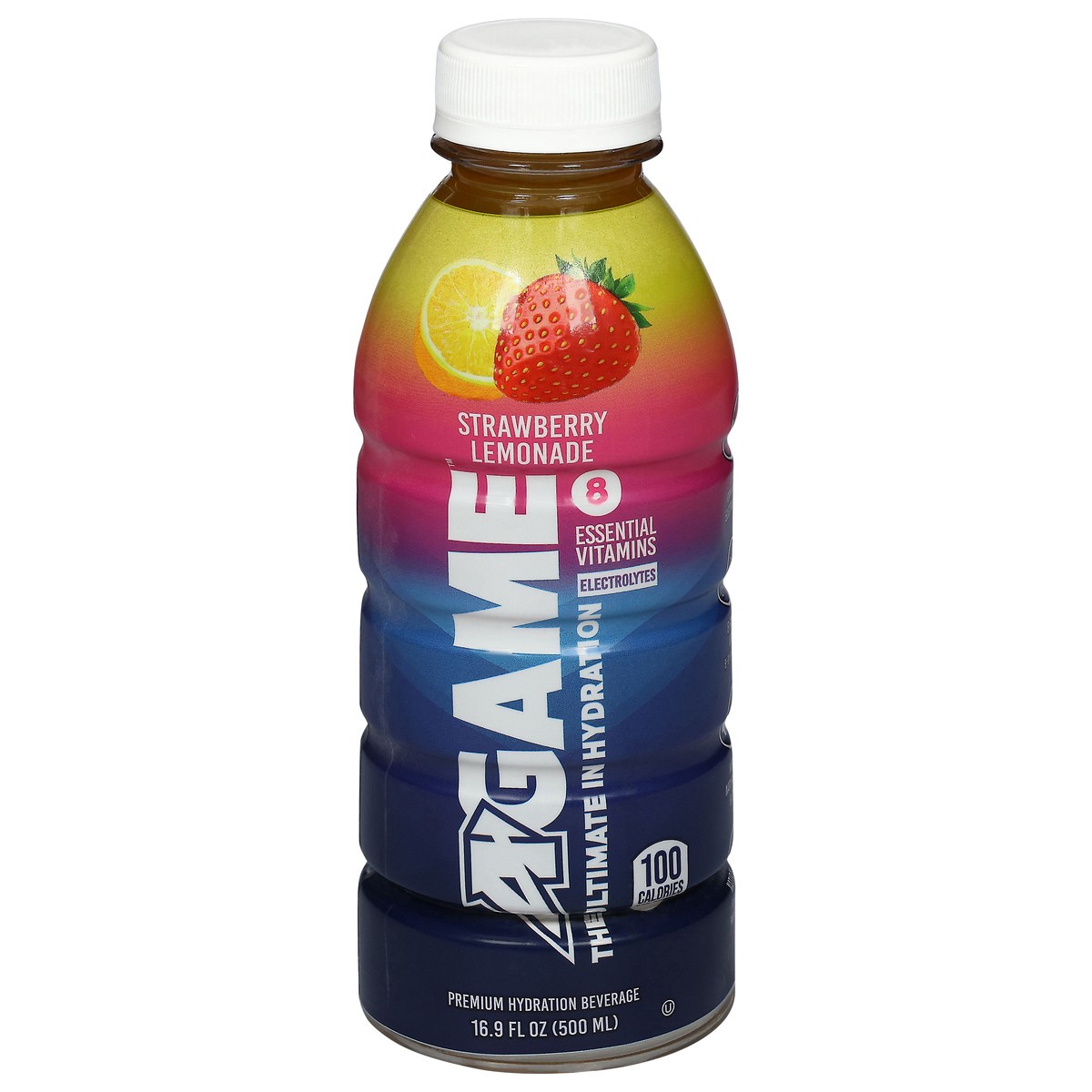 slide 1 of 9, A-Game Premium Strawberry Lemonade Hydration Beverage 16.9 fl oz, 16 oz
