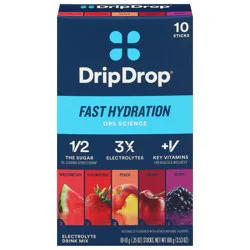 DripDrop Fast Hydration Assorted Electrolyte Drink Mix - 10 x 0.35 oz Sticks