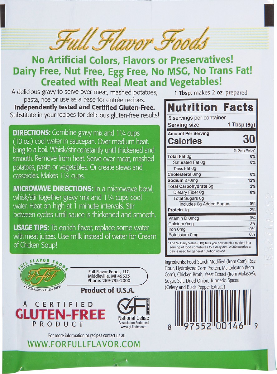 slide 4 of 9, Full Flavor Foods Full Flavor Chicken Gravy Mix, 1.06 oz