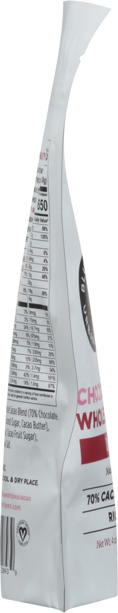 slide 2 of 11, Blue Stripes Dark Chocolate Whole Cacao Beans 4 oz, 4 oz