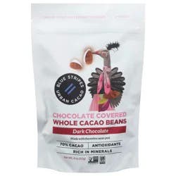 Blue Stripes Dark Chocolate Whole Cacao Beans 4 oz