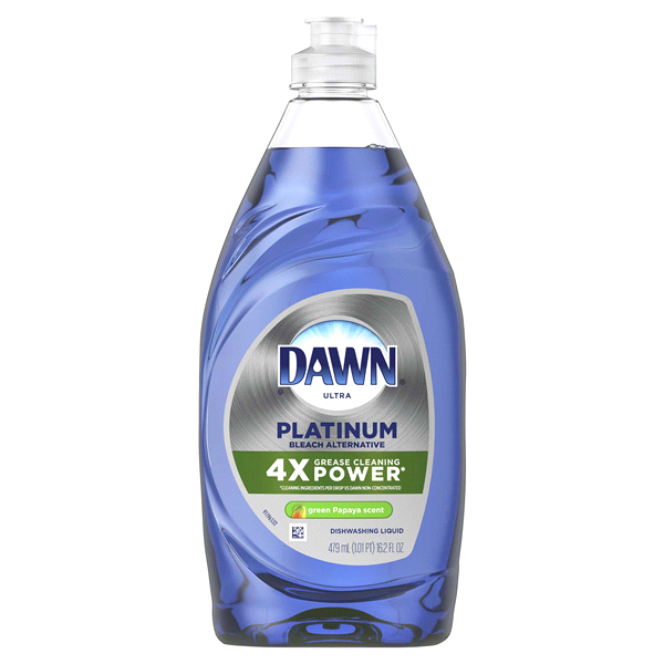 slide 1 of 1, Dawn Platinum Bleach Alternative Dishwashing Liquid Dish Soap, Green Papaya Scent, 16.2 fl oz