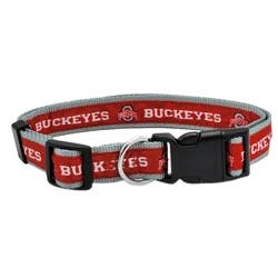 Pets First Ohio State Satin Dog Collar Large