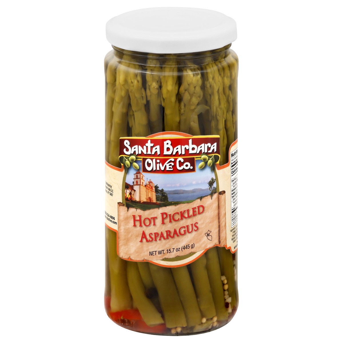 slide 1 of 8, Santa Barbara Olive Co. Pickled Asparagus Hot, 