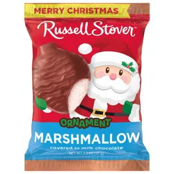 RUSSELL STOVER Christmas Milk Chocolate Marshmallow Candy Ornament