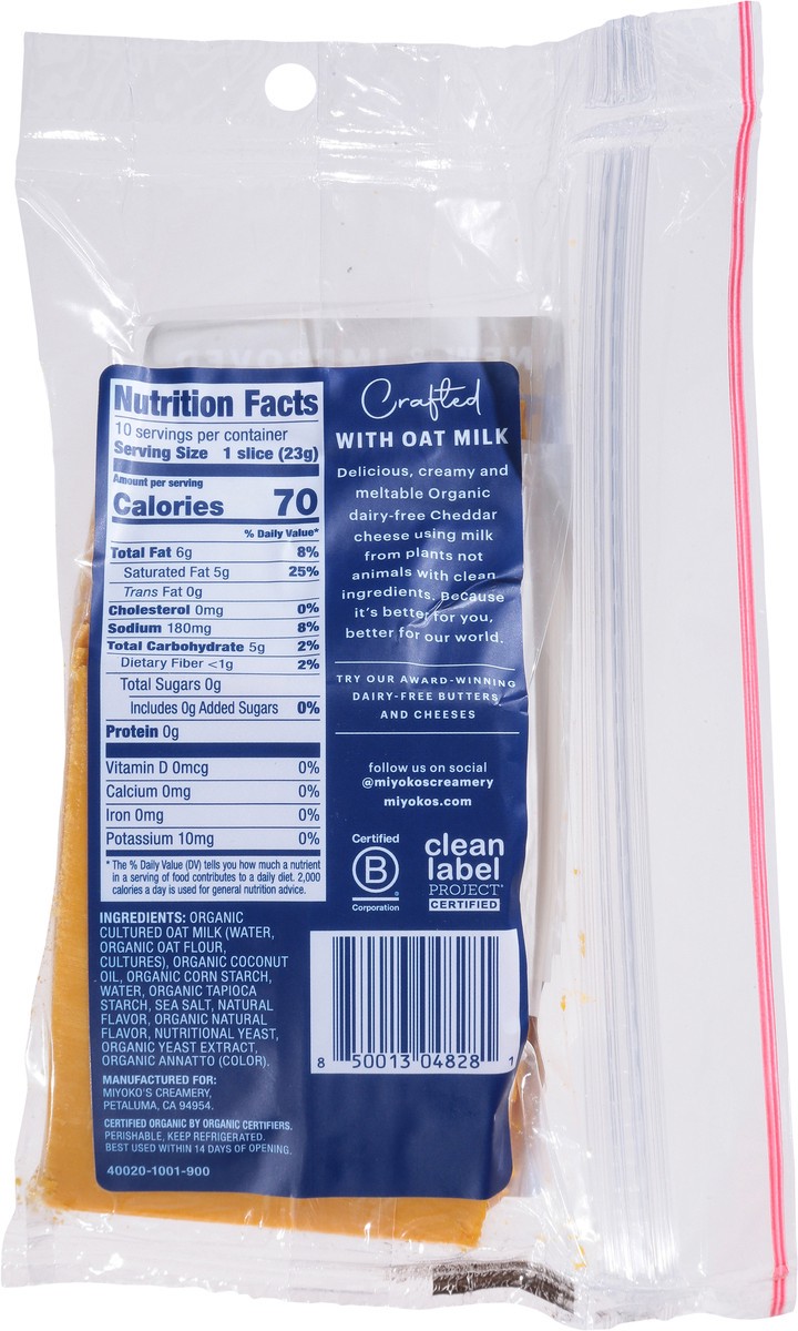 slide 2 of 14, Miyoko's Creamery Plant Milk Cheddar Cheese Slices 10 Each, 10 ct