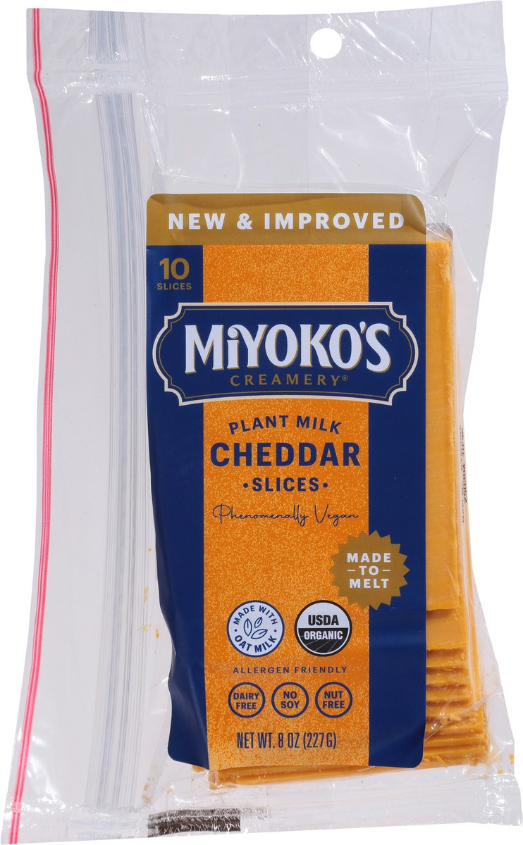 slide 11 of 14, Miyoko's Creamery Plant Milk Cheddar Cheese Slices 10 Each, 10 ct