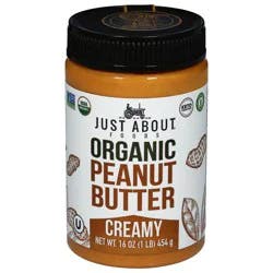 Just About Foods Creamy Organic Peanut Butter 16 oz