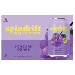 Spindrift Concord Grape Sparkling Water - 6 pk Cans