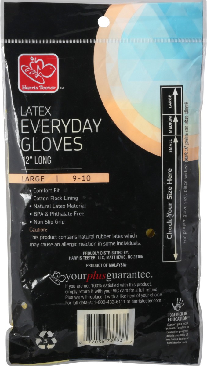 slide 3 of 10, Harris Teeter Latex Gloves Large, 1 ct