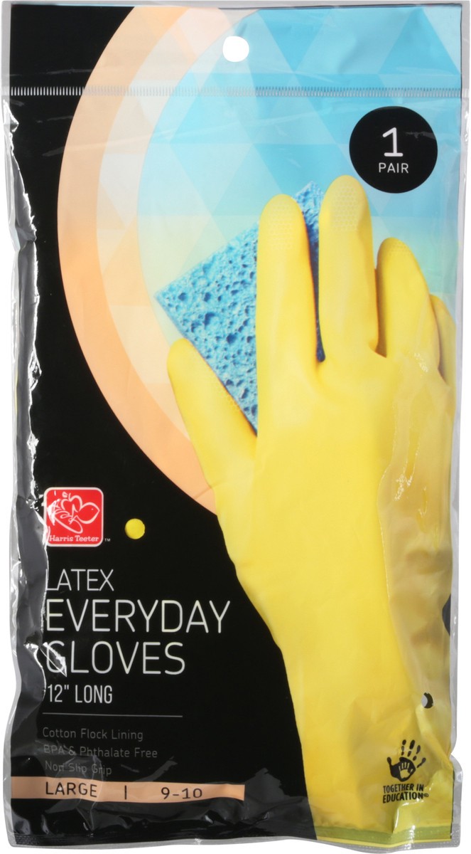 slide 9 of 10, Harris Teeter Latex Gloves Large, 1 ct