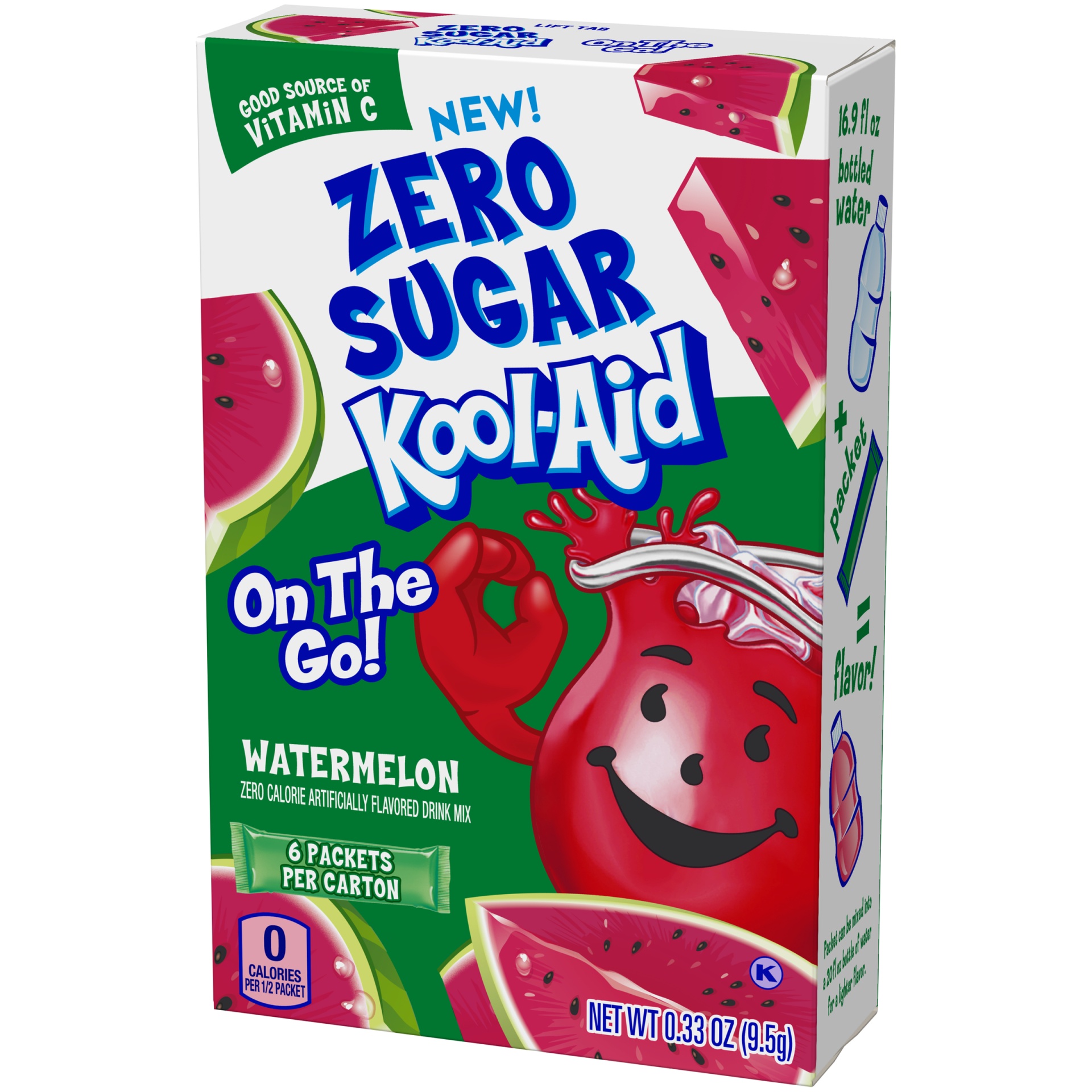 KoolAid Jammers Powdered Drink Mix, Zero Sugar Watermelon, 6 ct