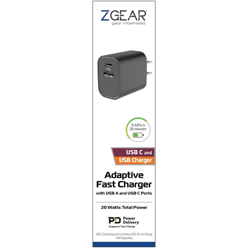 slide 1 of 1, Zgear Usb 20W Power Delivery Wall Charger, 1 ct