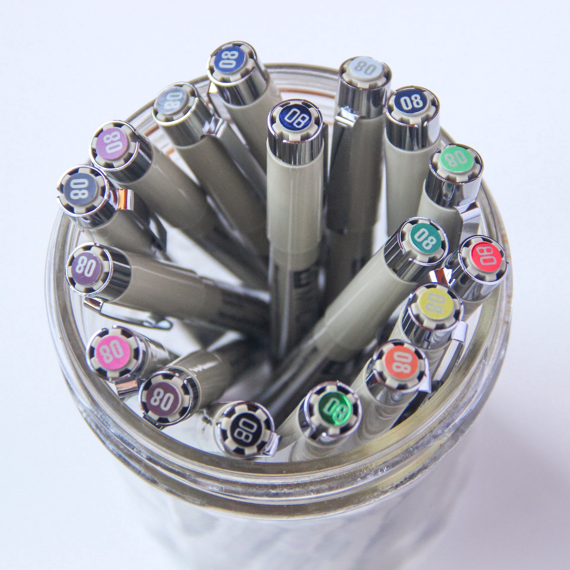 slide 3 of 5, Sakura Pigma Micron 08 Fine Line 8 Color Pen Set, 0.5 mm