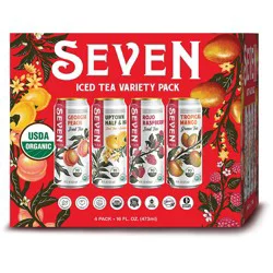 Seven Teas Organic Iced Tea Variety 4 pk Cans