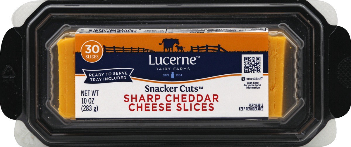 slide 2 of 4, Lucerne Dairy Farms Sharp Cheddar Cheese Tray, 10 oz