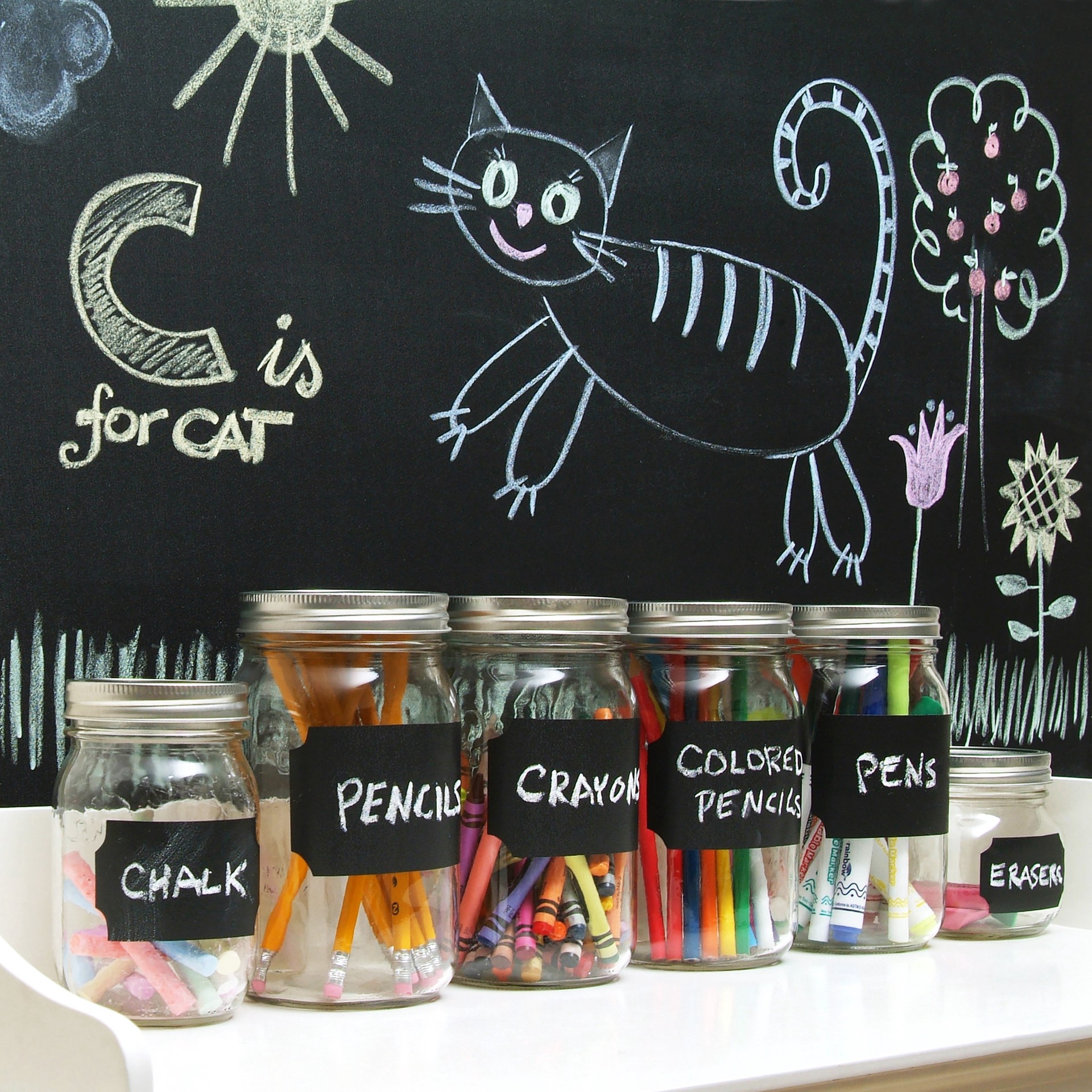 slide 5 of 6, Con-Tact Brand Black Chalkboard Self-Adhesive Liner, 18 in x 6 ft