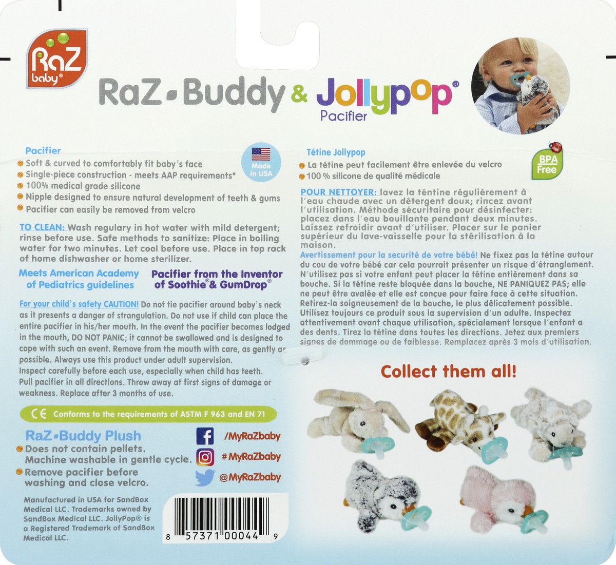 slide 3 of 6, RaZbaby Pacifier 1 ea, 1 ea