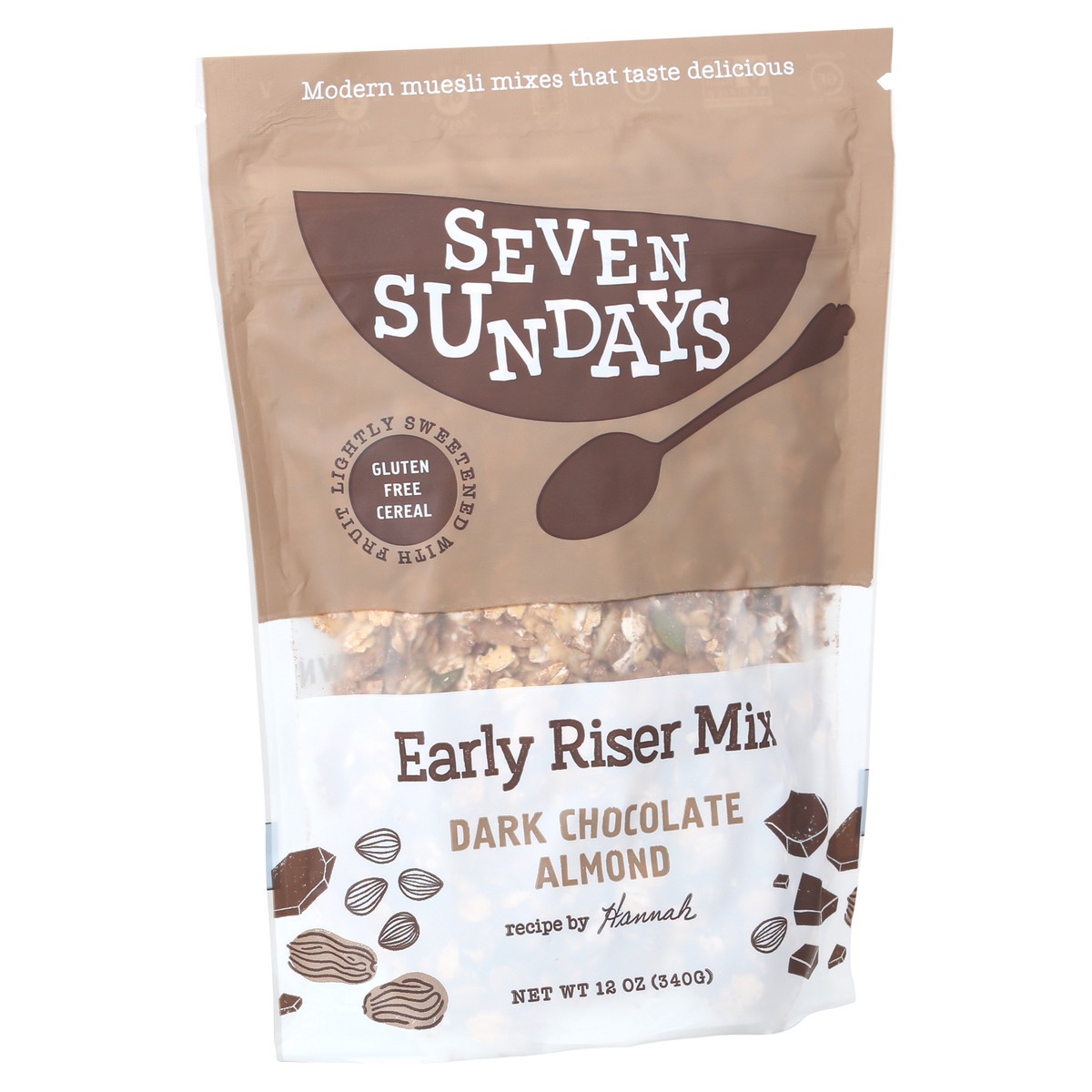 slide 6 of 9, Seven Sundays Early Riser Mix Dark Chocolate Almond Cereal 12 oz, 12 oz