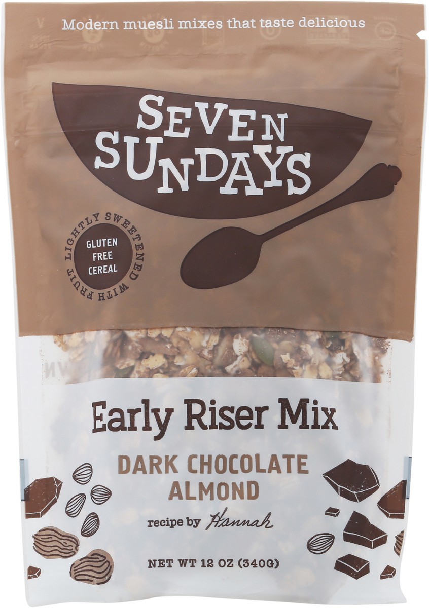 slide 8 of 9, Seven Sundays Early Riser Mix Dark Chocolate Almond Cereal 12 oz, 12 oz