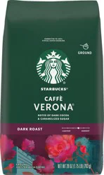 Starbucks Ground Coffee, Dark Roast Hot or Iced Coffee, Caffè Verona, 28 oz
