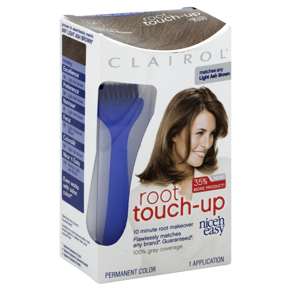 slide 1 of 1, Clairol Nice'n Easy Root Touch-Up 6A Light Ash Brown 1 Kit, 1 ct