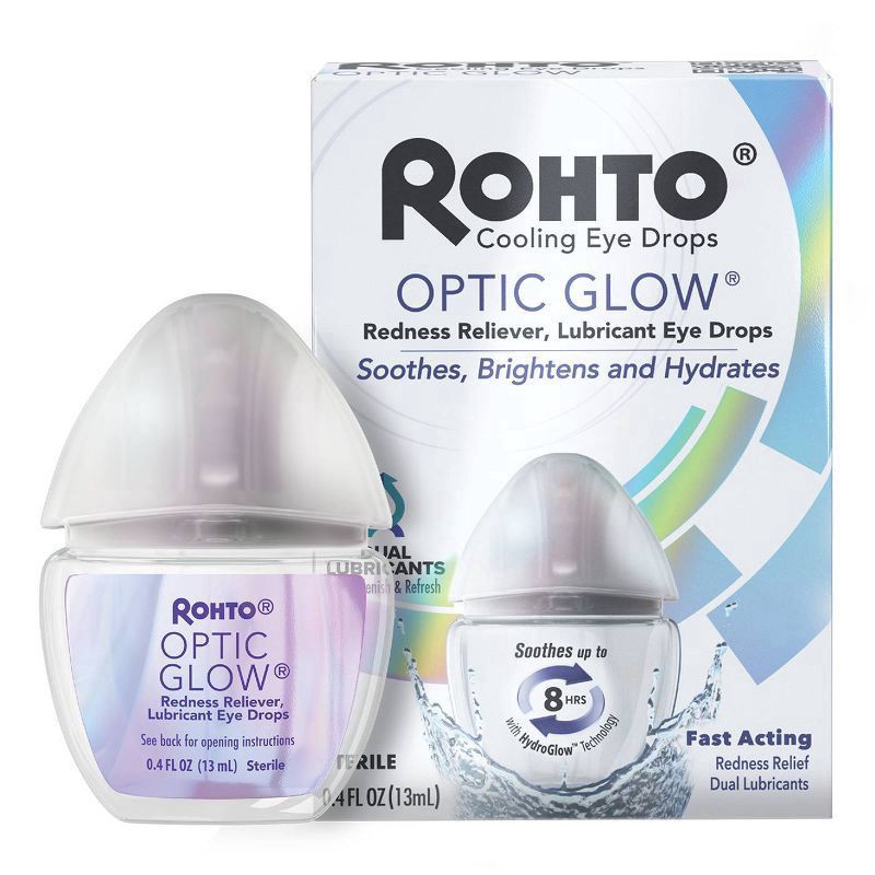 slide 1 of 7, Rohto Optic Glow, 0.4 fl oz
