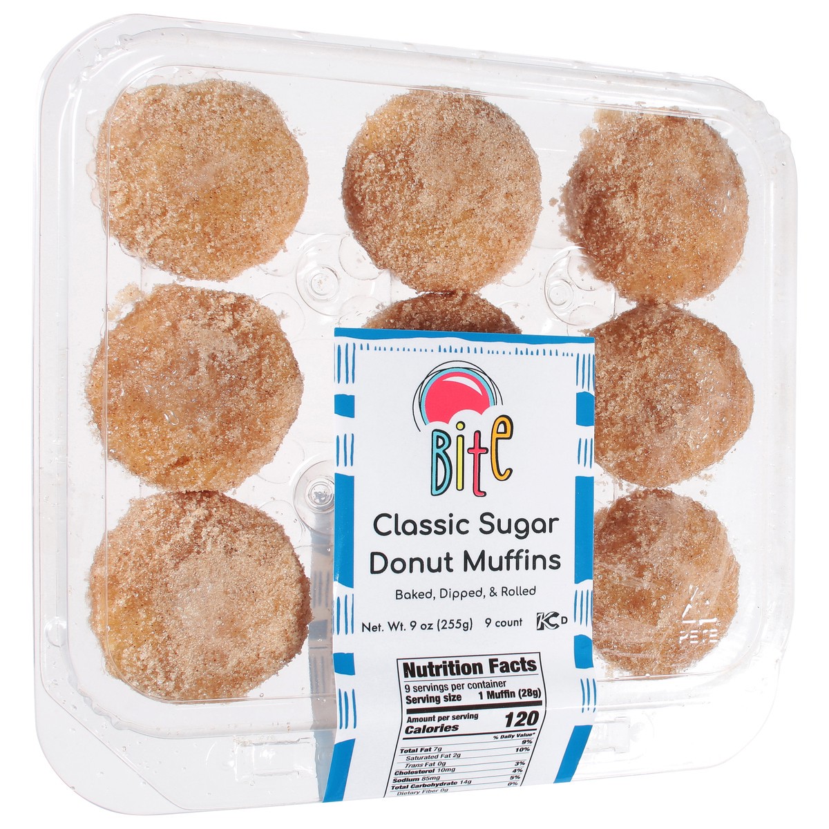 slide 6 of 9, Bite Classic Sugar Donuts Muffins 9 ea, 9 ct