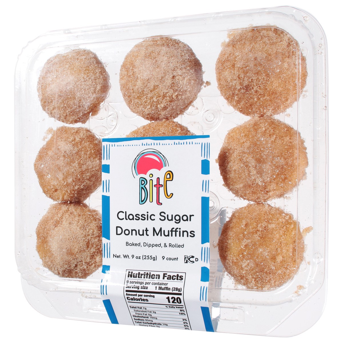 slide 4 of 9, Bite Classic Sugar Donuts Muffins 9 ea, 9 ct