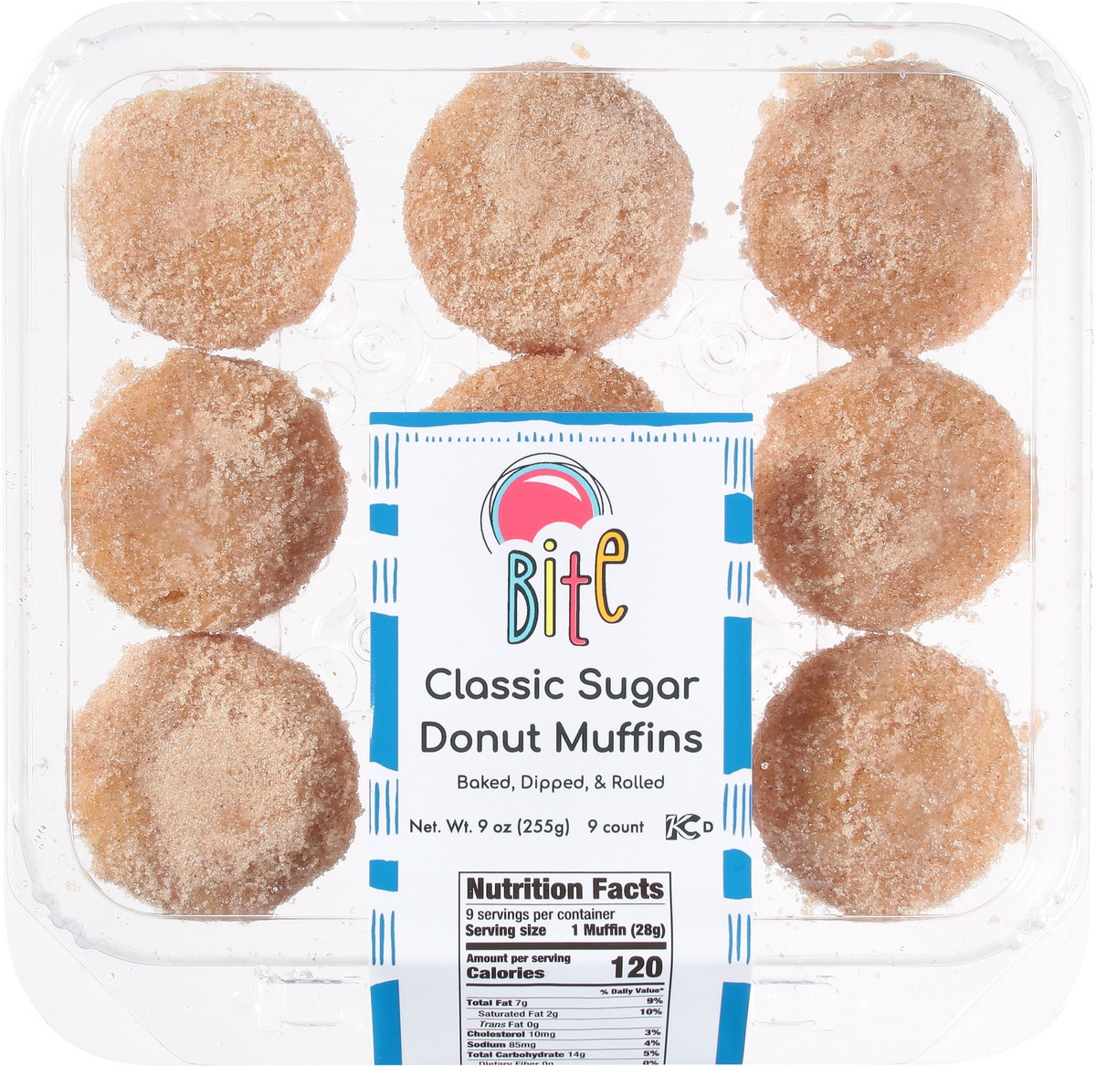 slide 2 of 9, Bite Classic Sugar Donuts Muffins 9 ea, 9 ct